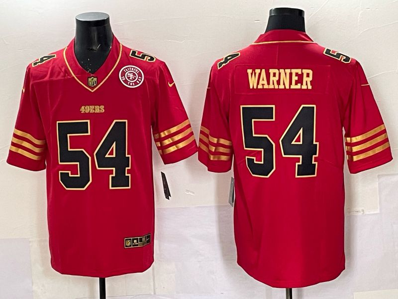 Men Nike San Francisco 49ers #54 Warner red Limited NFL 2025 Jersey 0051